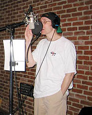 Rick Lyon at AVENUE Q recording session